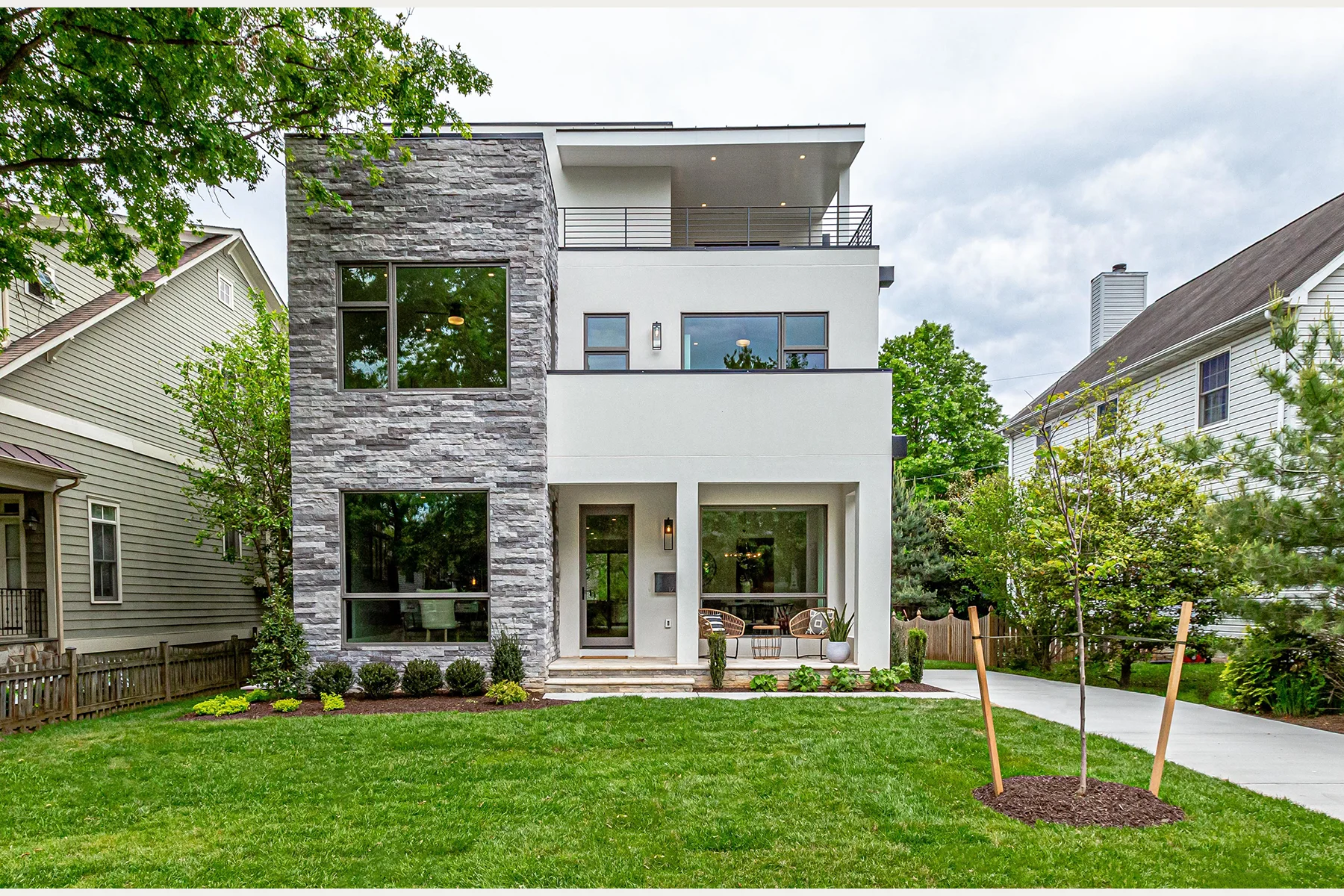 Arlington Cottage Baltimore Style 3 Level Exterior