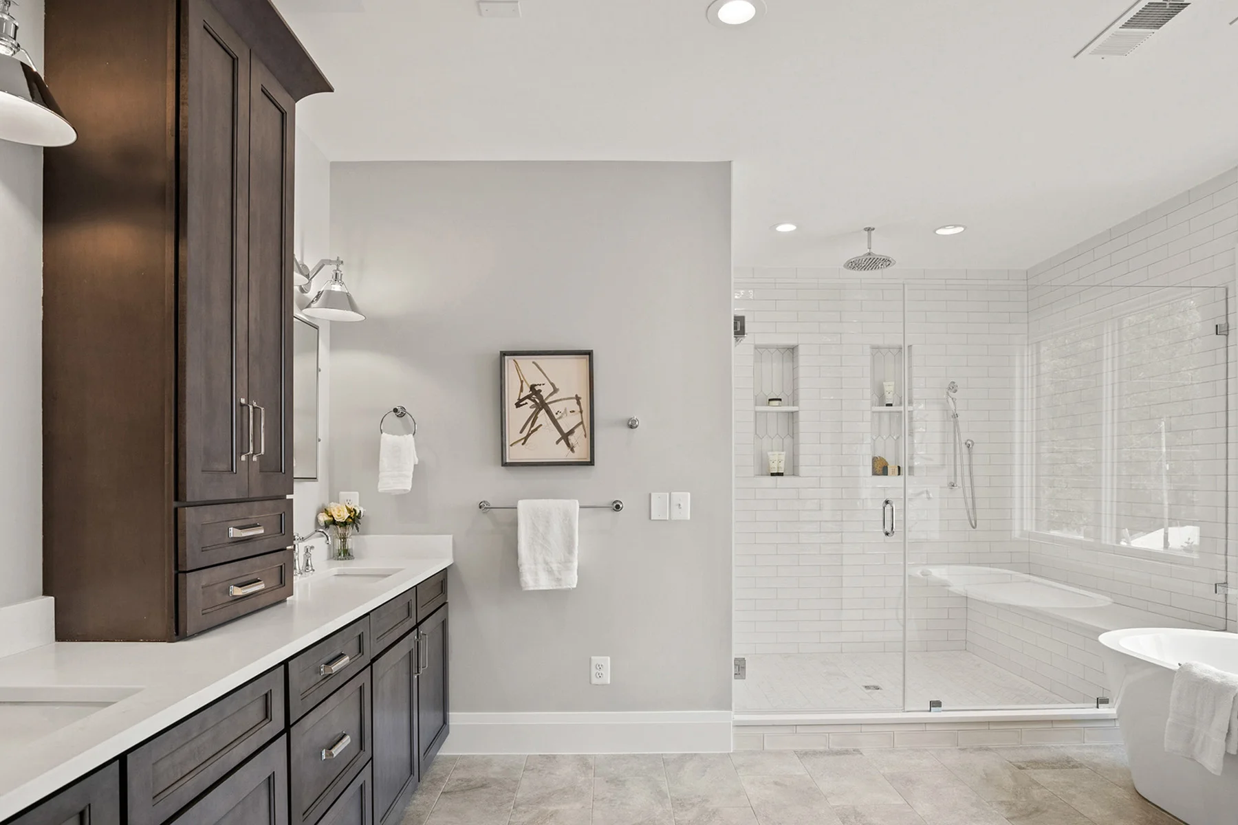 Arlington Home Builder Charlotte Plan Primary Bathroom