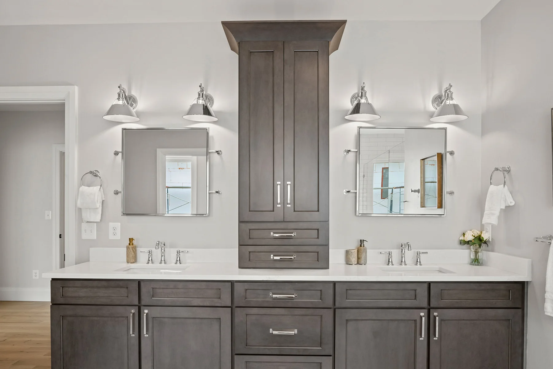 Arlington Home Builder Charlotte Plan Primary Bath double sinks
