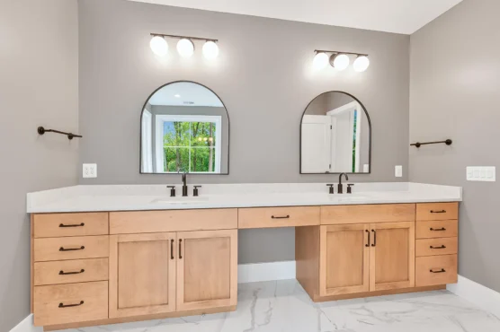 Arlington New Home Harper Plan primary bath double vanity