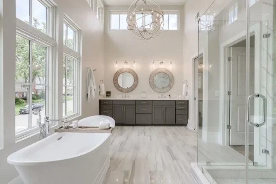 Luxury Home Plan, The Seabrook, primary bathroom with double vanity