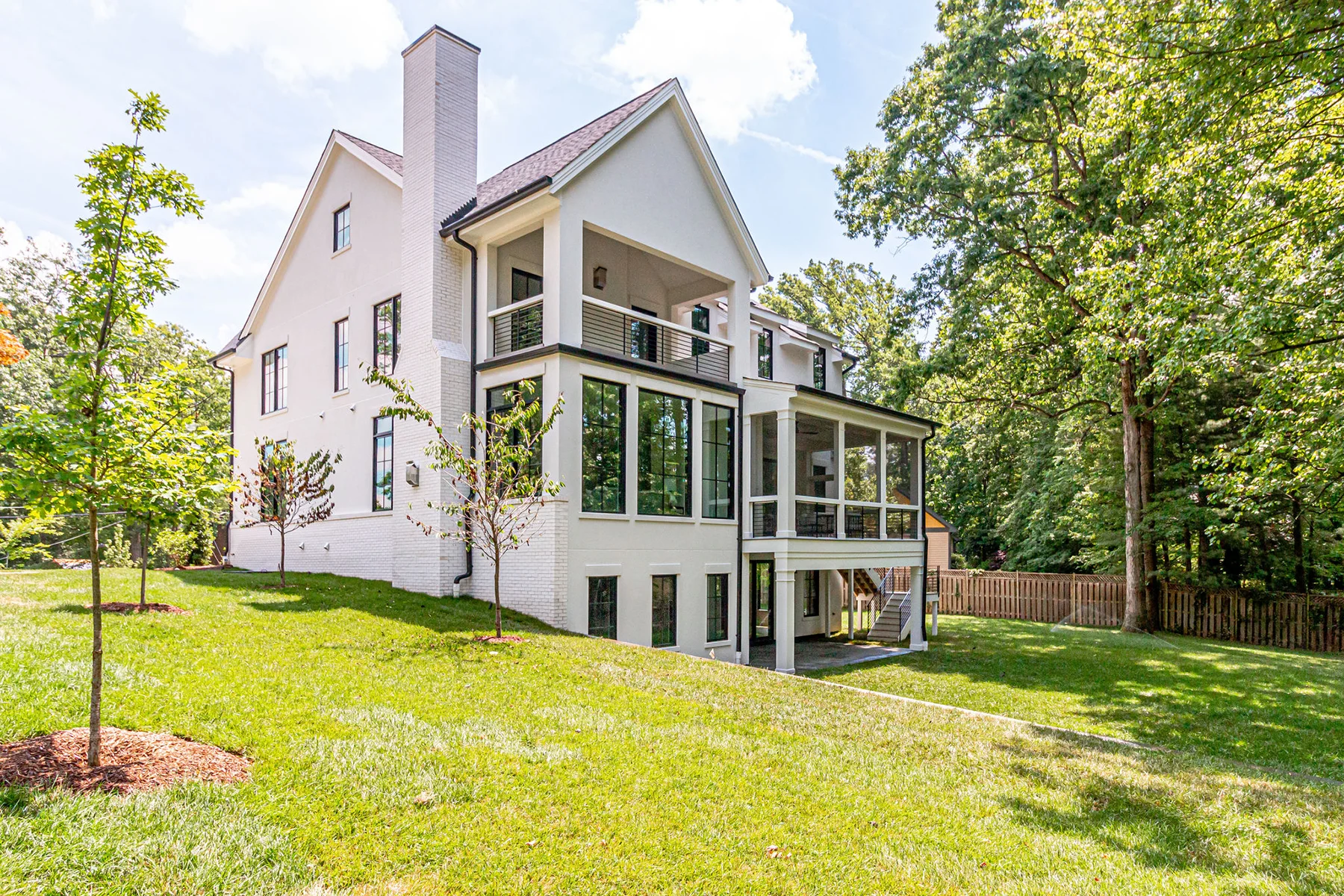Mclean Home For Sale Emerson Plan back yard with walkout basement