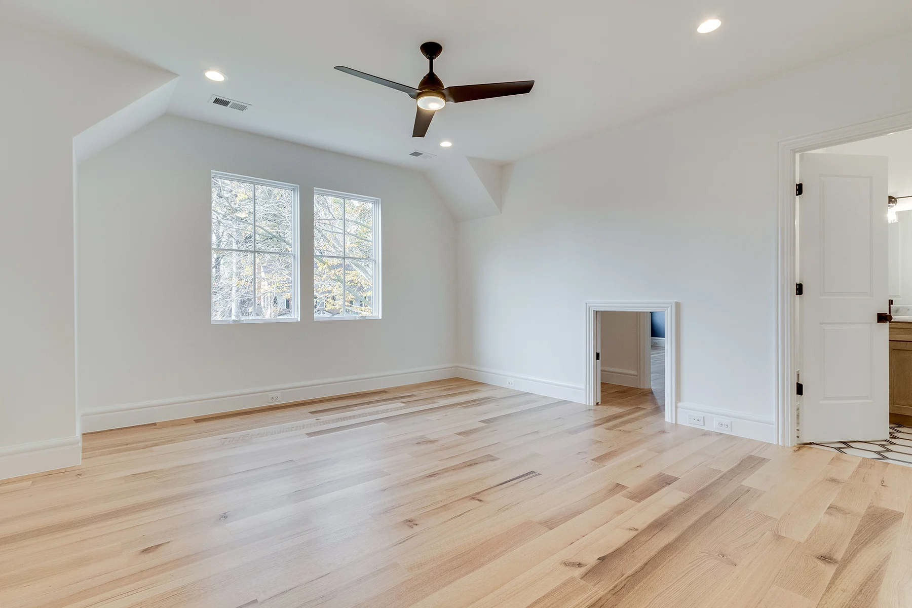 Half door in room in Multi Generational Home Plan, The Madison by Classic Cottages.