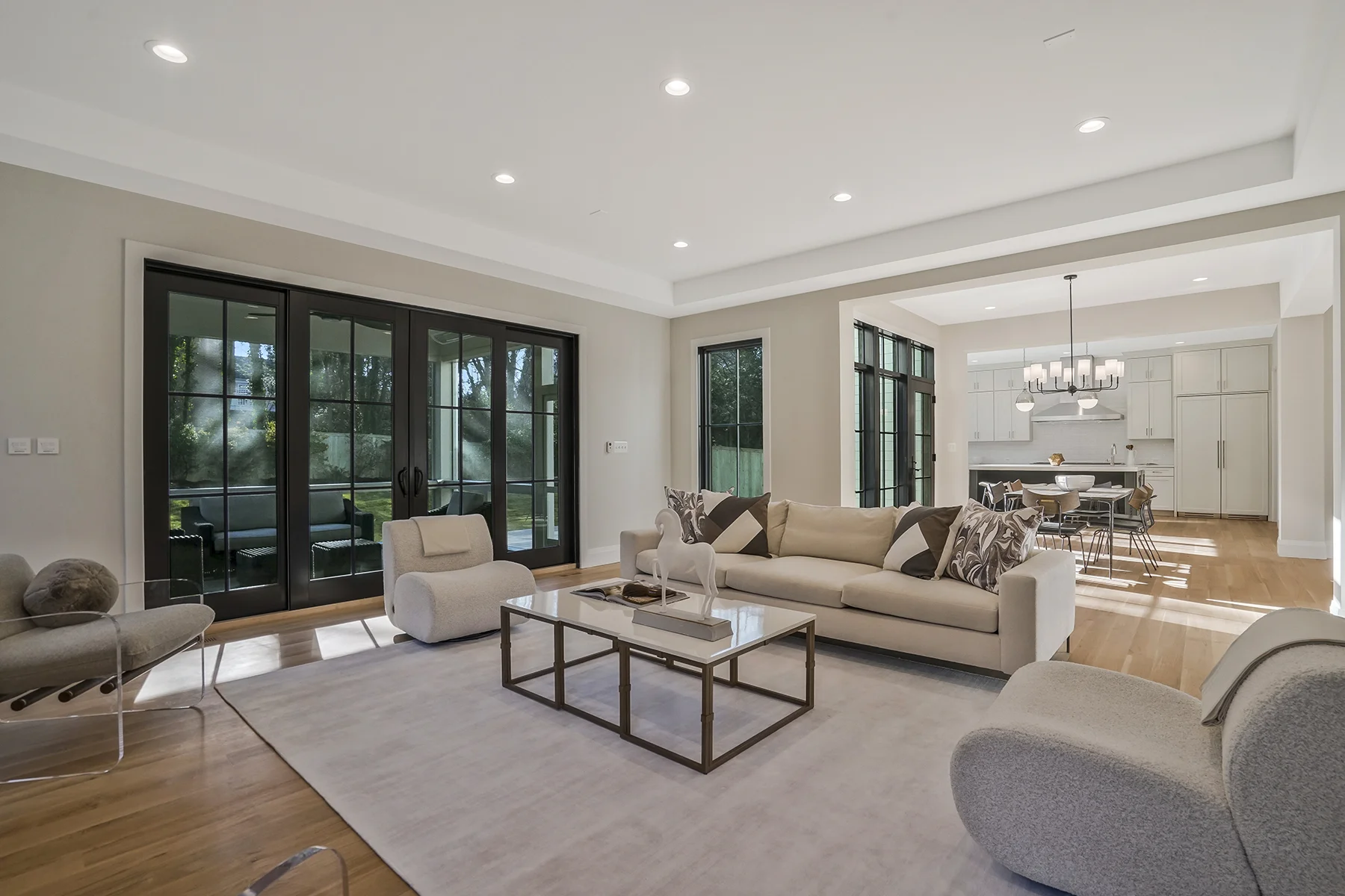 New Home Builder in Arlington Cali Style living room and dining room