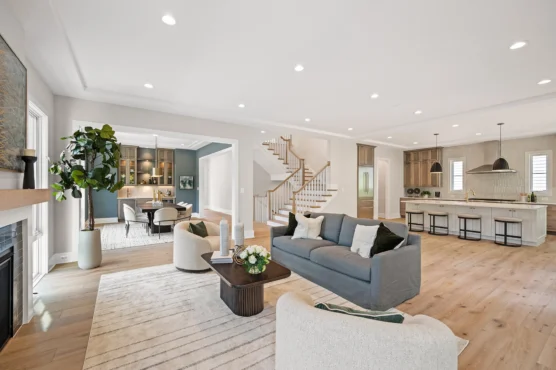 New Home Plan Potomac open concept living room