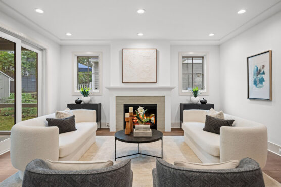 2133 N Oakland St Living Room Fireplace