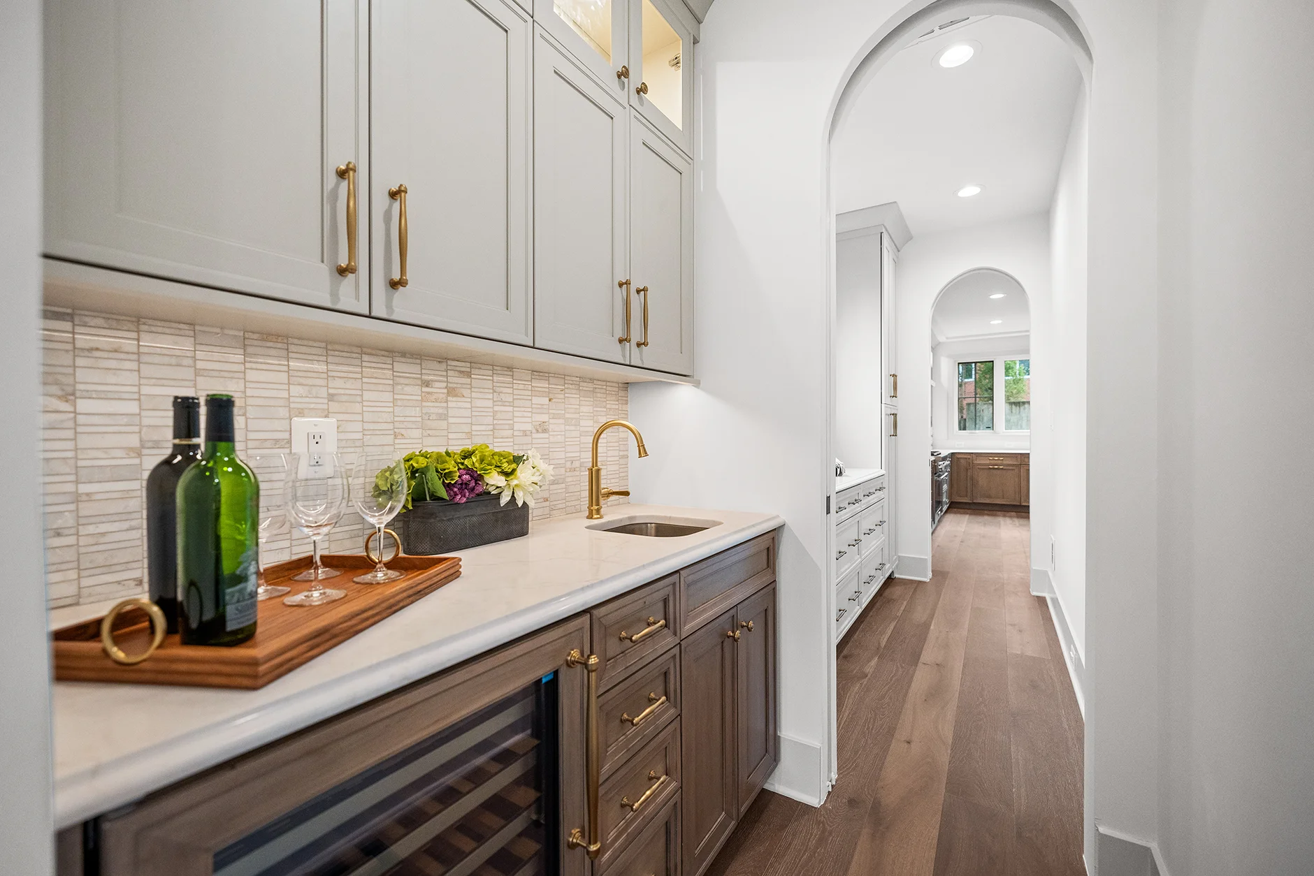 The Oakley Butler's Pantry in new build custom home by homebuilder Classic Cottages
