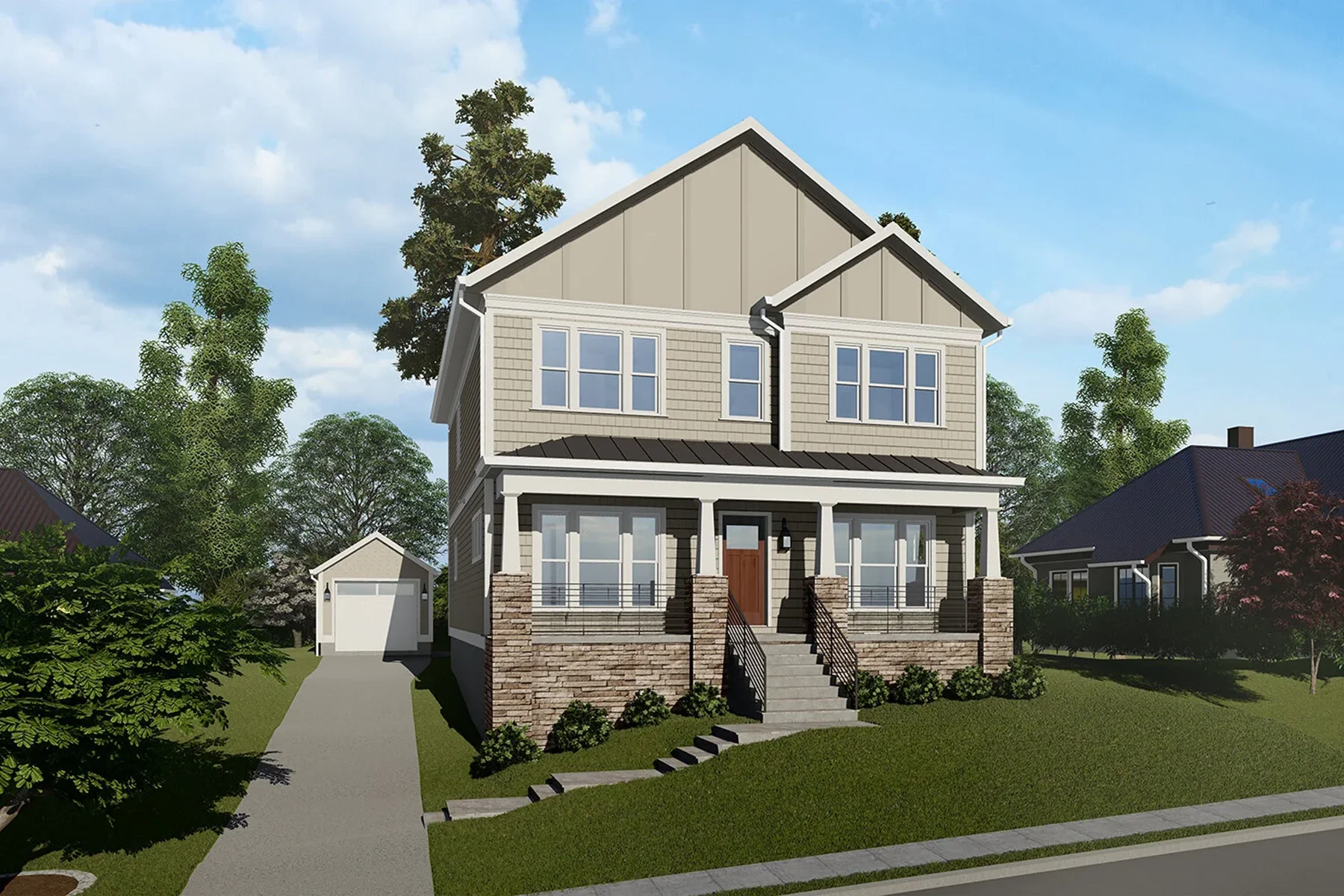 The Richmond Rendering Classic Cottage