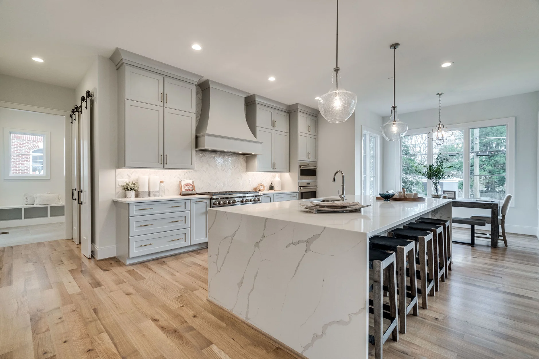 The Ridgeview Kitchen plan in a new custom home by homebuilder Classic Cottages